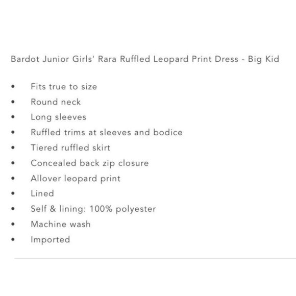 Bardot Junior dress Leopard print Rara ruffled dress - Big kid 18 years - Picture 3 of 3